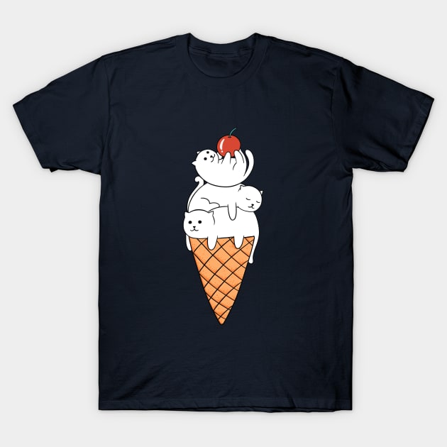 Cats Ice cream T-Shirt by coffeeman